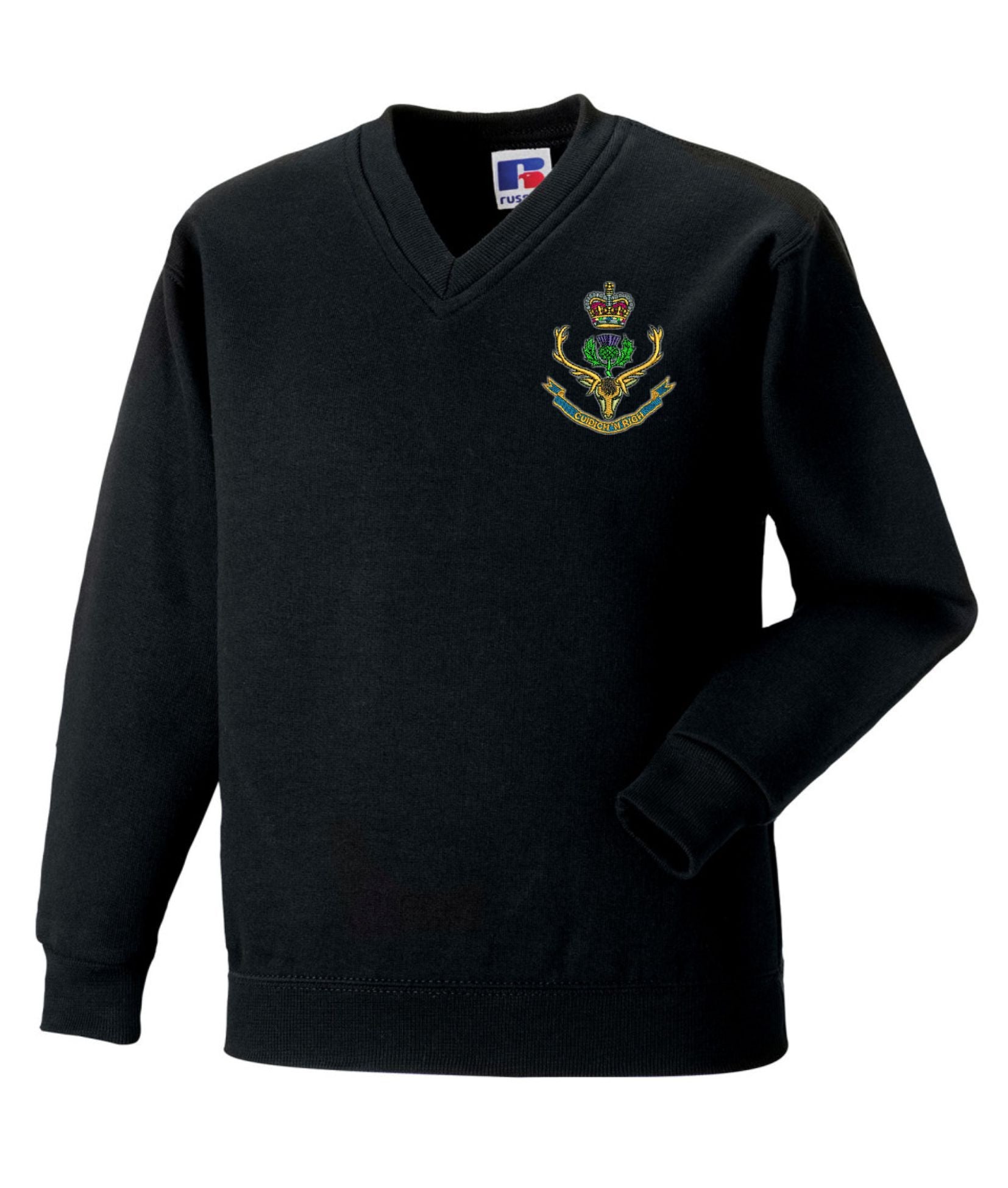 Queens Own Highlanders V Neck Sweatshirt